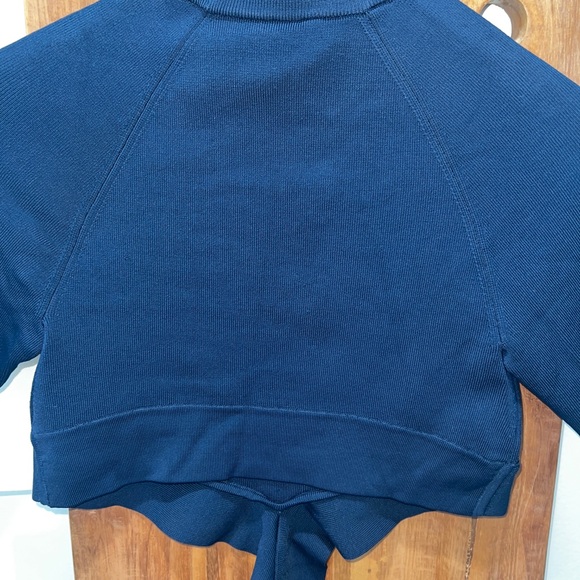 Alexander Wang Criss Cross Crop Top in Navy - Picture 10 of 11